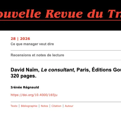 Le consultant : une lecture sociologique