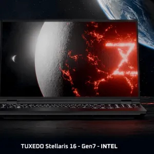 Stellaris 16 (7e génération) : l’imposant ordinateur portable Linux de TUXEDO