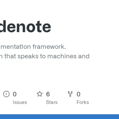 GitHub - deer/denote: AI-native documentation framework. Documentation that speaks to machines and humans.