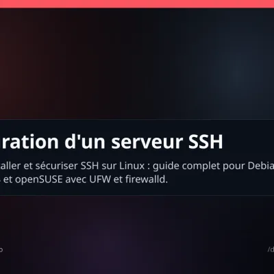 Configuration d'un serveur SSH