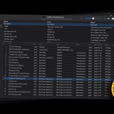 Tributary is a GTK4 reimagining of Rhythmbox music player