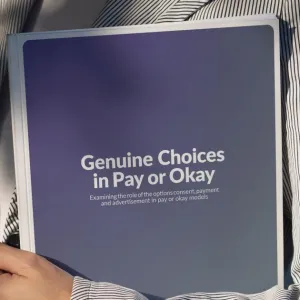 ‘Pay or Okay’ study: Users prefer a tracking-free “third option”
