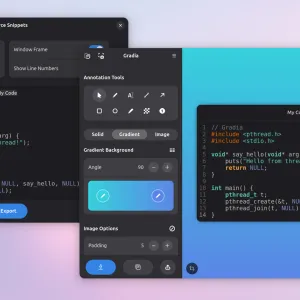 Screenshot Tool Gradia Adds Code Snippet Generator, Snap Install