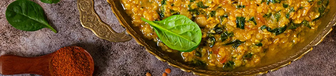 Dal palak / dal aux épinards (végétarien, vegan)