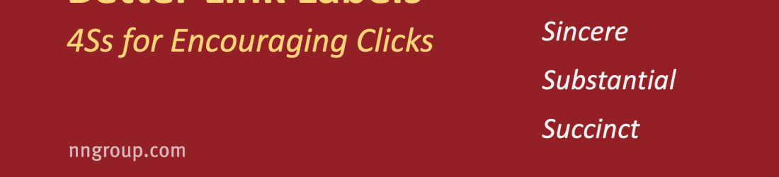 Better Link Labels: 4Ss for Encouraging Clicks