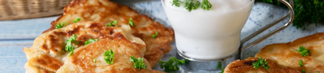Galettes à l’oignon (végétarien, vegan)