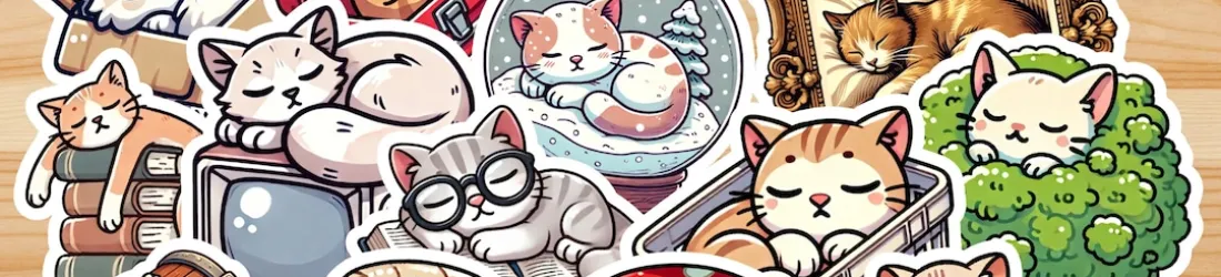 CATS TAKING NAPS Stickers - Etsy