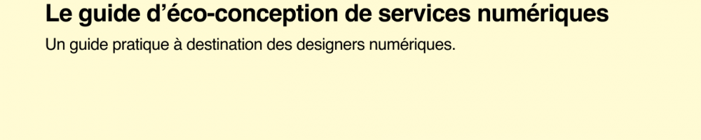 Le guide d’éco-conception de services numériques