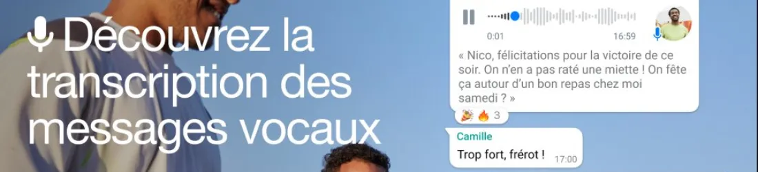 ☕️ WhatsApp déploie la transcription des messages vocaux