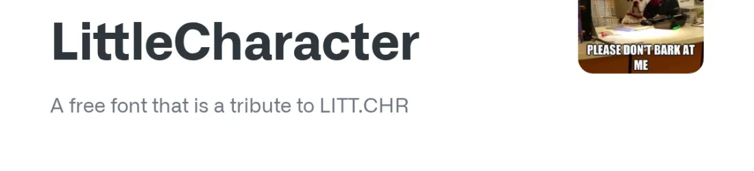 GitHub - disastrid/LittleCharacter: A free font that is a tribute to LITT.CHR