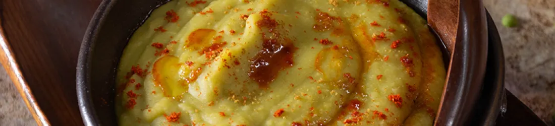 Bissara / soupe marocaine de pois cassés (végétarien, vegan)