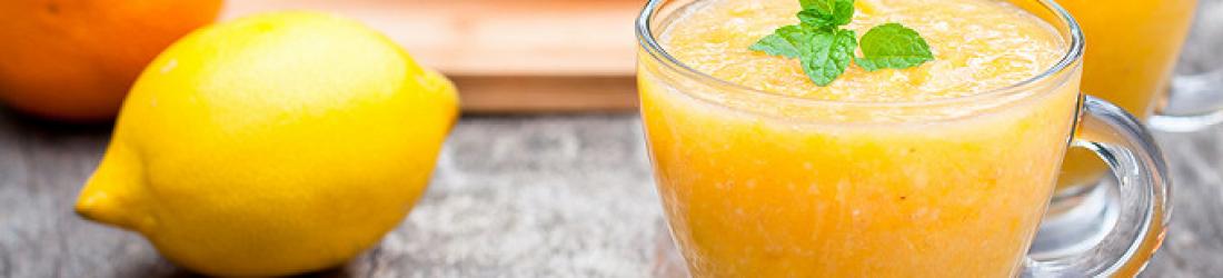 Smoothie orange, pomme et citron