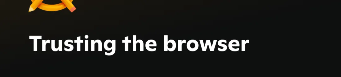 Trusting the browser · Medienbäcker Thomas Günther