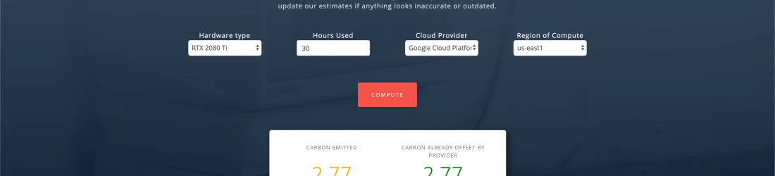 Machine Learning CO2 Impact Calculator