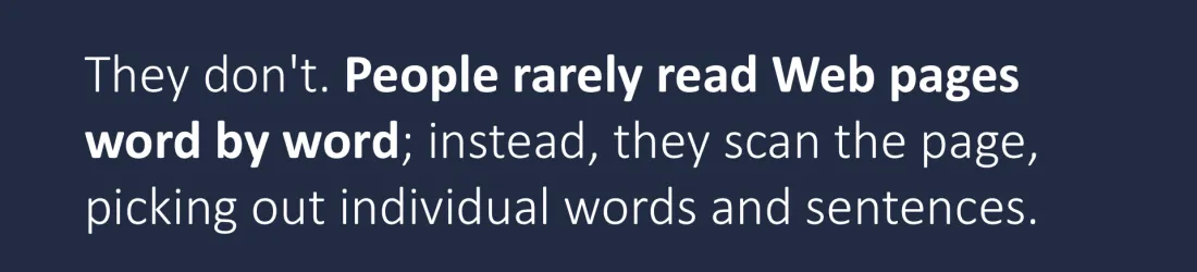 How Users Read on the Web