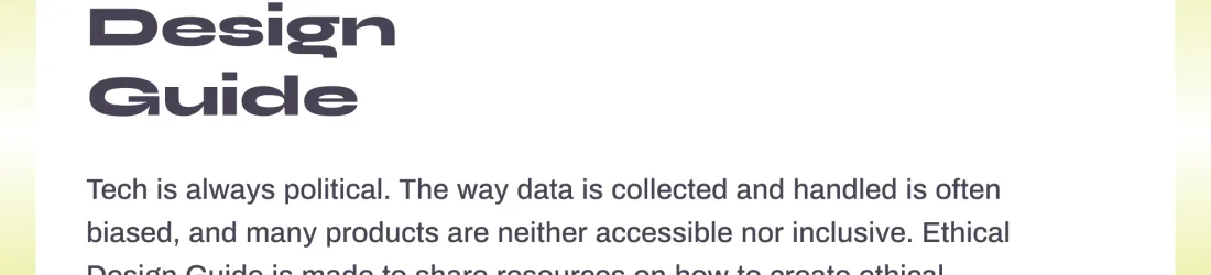 Ethical Design Guide