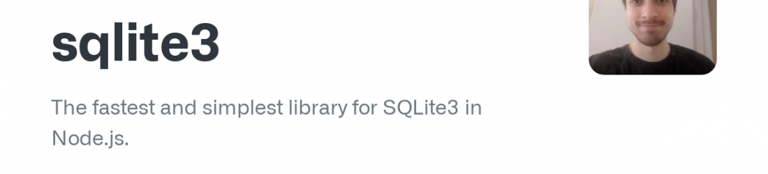 GitHub - JoshuaWise/better-sqlite3: The fastest and simplest library for SQLite3 in Node.js.