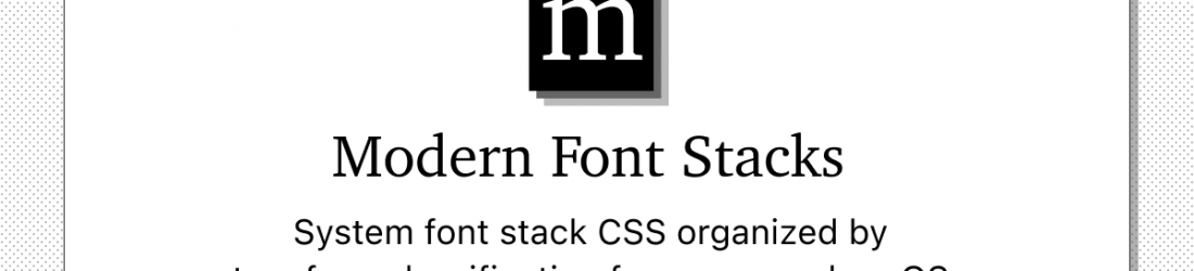 Modern Font Stacks