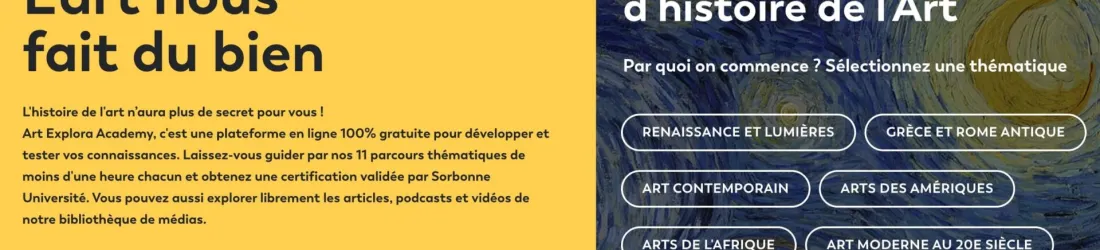 Art Explora Academy : Une plateforme gratuite d'Histoire de l'Art pour enseignants